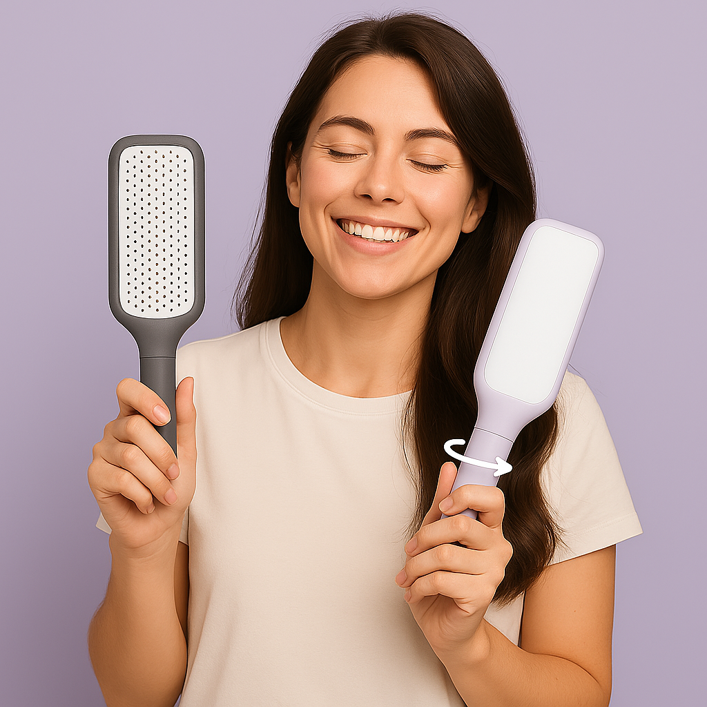 Témoignage cliente satisfaite brosse autonettoyante Naya Hair avis positif
